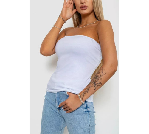 Топ женский однотонный, цвет белый, 244R289
