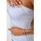 Топ женский однотонный, цвет белый, 244R289