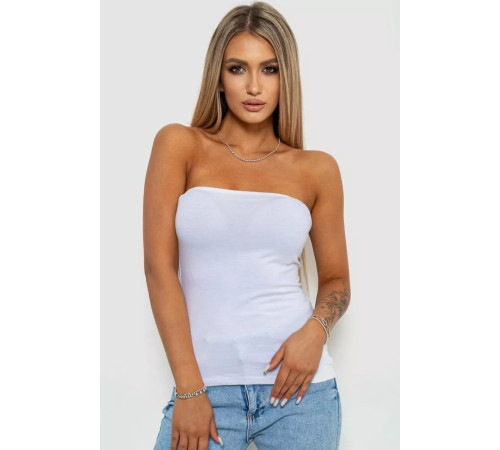 Топ женский однотонный, цвет белый, 244R289