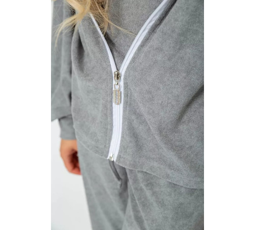 Спорт костюм женский махровый тройка, цвет серый, 102R5250