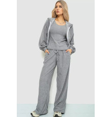 Спорт костюм жіночий махровий трійка, колір сірий, 102R5250