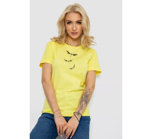 Футболка жіноча з принтом, колір жовтий, 238R555