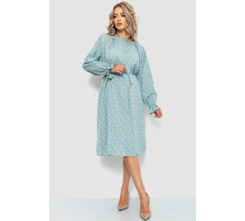 Сукня вільного крою шифонова, колір світло-бірюзовий, 204R701