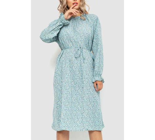 Сукня вільного крою шифонова, колір світло-бірюзовий, 204R701