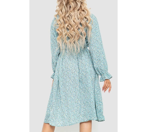 Сукня вільного крою шифонова, колір світло-бірюзовий, 204R701