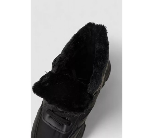 Кросівки жіночі зимові на хутрі, колір чорний, 248RDM05