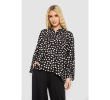 Рубашка женская свободного кроя с принтом, цвет черный, 102R5228-1.