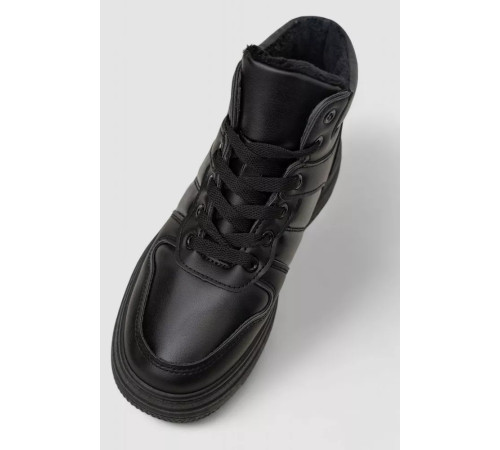 Кросівки жіночі зимові на хутрі, колір чорний, 248RAM014