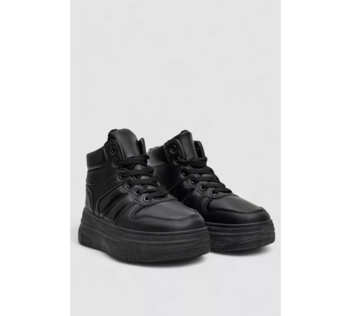 Кросівки жіночі зимові на хутрі, колір чорний, 248RAM014