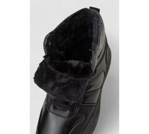 Кросівки жіночі зимові на хутрі, колір чорний, 248RAM014