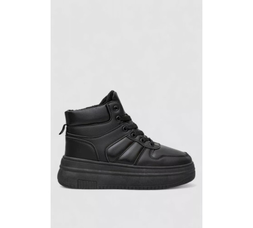 Кросівки жіночі зимові на хутрі, колір чорний, 248RAM014