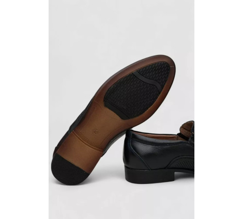 Туфлі чоловічі з перфорацією, колір темно-синій, 243RC1597