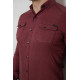 Сорочка чоловіча однотонна, колір бордовий, 214R16176