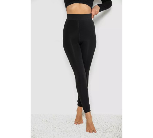 Лосіни на хутрі для дівчаток, колір чорний, 139RC9939