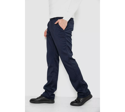 Штани чоловічі класичні утеплені, колір темно-синій, 244RFH308-2