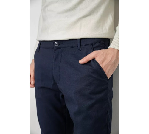 Штани чоловічі класичні утеплені, колір темно-синій, 244RFH308-2