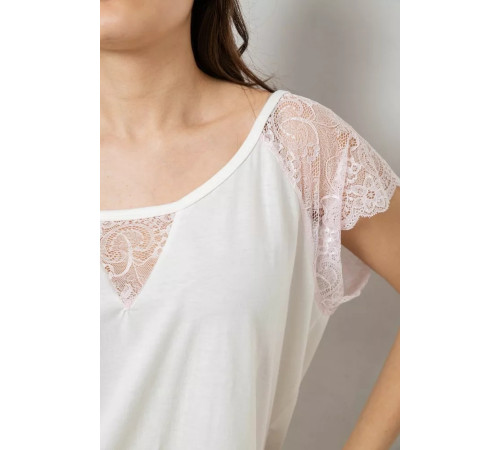 Женская пижама с принтом, цвет белый, 243R1602-007.