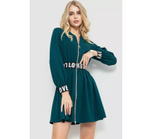 Сукня жіноча на блискавці, колір зелений, 102R076-1