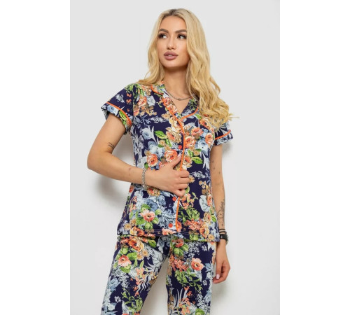 Пижама женская, цвет синий, 243R19016