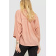 Блуза класична однотонна, колір пудровий, 102R332-3