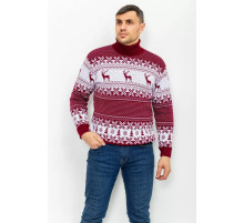 Светр-гольф чоловічий, колір бордово-білий, 161R712-1