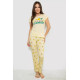 Жіноча піжама з принтом, колір жовтий, 243R7051