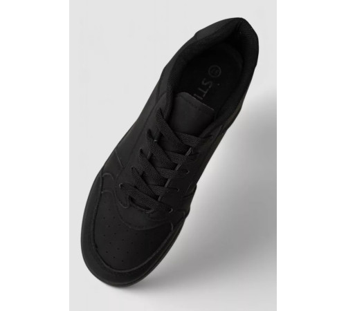 Кеди жіночі однотонні, колір чорний, 248RAD40