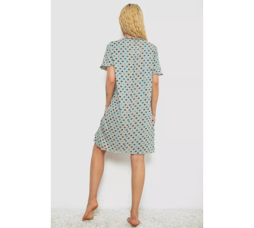 Ночная рубашка в горох, цвет серо-синий, 238R58370.