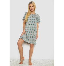 Ночная рубашка в горох, цвет серо-синий, 238R58370.
