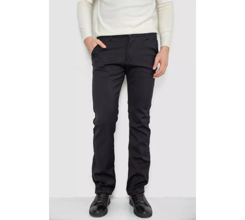 Штани чоловічі класичні на флісі, колір чорний, 244RFH311