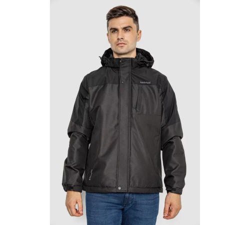 Куртка чоловіча демісезонна з капюшоном, колір чорний, 214R61035