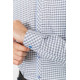 Рубашка мужская в клеке байковая, цвет серо-белый, 214R39-33-007.