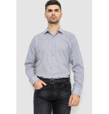 Сорочка чоловіча в клеку байкова, колір сіро-білий, 214R39-33-007