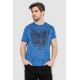 Мужская футболка с принтом, цвет синий, 244R6019