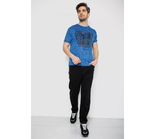 Мужская футболка с принтом, цвет синий, 244R6019