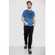 Мужская футболка с принтом, цвет синий, 244R6019