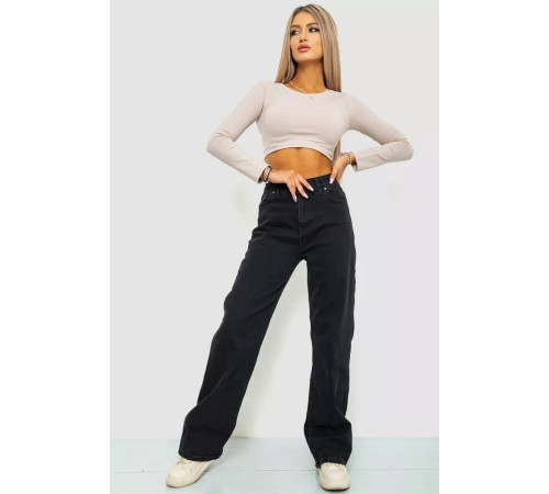 Джинси жіночі, колір чорний, 244R410-2001