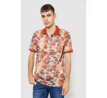 Поло чоловіче з принтом, колір теракотовий, 247R308