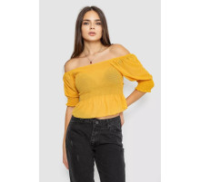 Топ женский однотонный, цвет горчичный, 244R254-5.