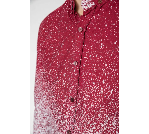 Рубашка мужская повседневная, цвет бордово-белый, 247R407