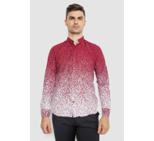 Рубашка мужская повседневная, цвет бордово-белый, 247R407