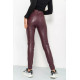 Лосины женские кожзам, цвет бордовый, 164R81.