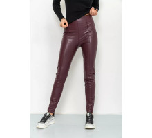 Лосины женские кожзам, цвет бордовый, 164R81.