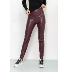 Лосины женские кожзам, цвет бордовый, 164R81.