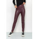 Лосины женские кожзам, цвет бордовый, 164R81.