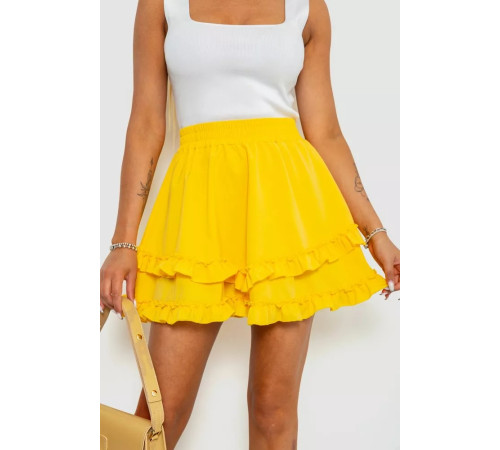 Спідниця однотонна коротка, колір жовтий, 102R5254