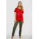 Женская пижама с принтом, цвет красный, 243R20265