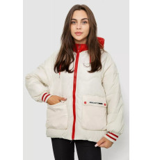 Куртка жіноча демісезонна з рукавом реглан, колір молочний, 244R8023