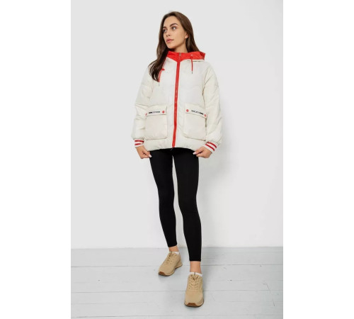 Куртка женская демисезонная с рукавом реглан, цвет молочный, 244R8023