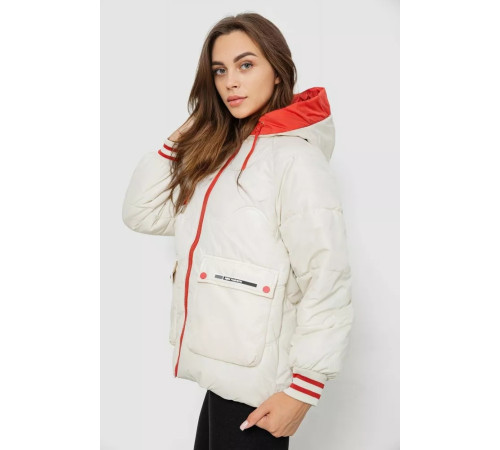 Куртка женская демисезонная с рукавом реглан, цвет молочный, 244R8023